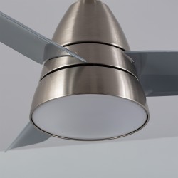 Ventilador de Techo LED Industrial Plata 91cm Motor DC